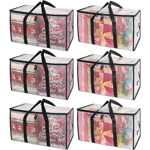 BALEINE 6-Pack Oversized Moving Bags with Reinforced Handles Heavy-Duty